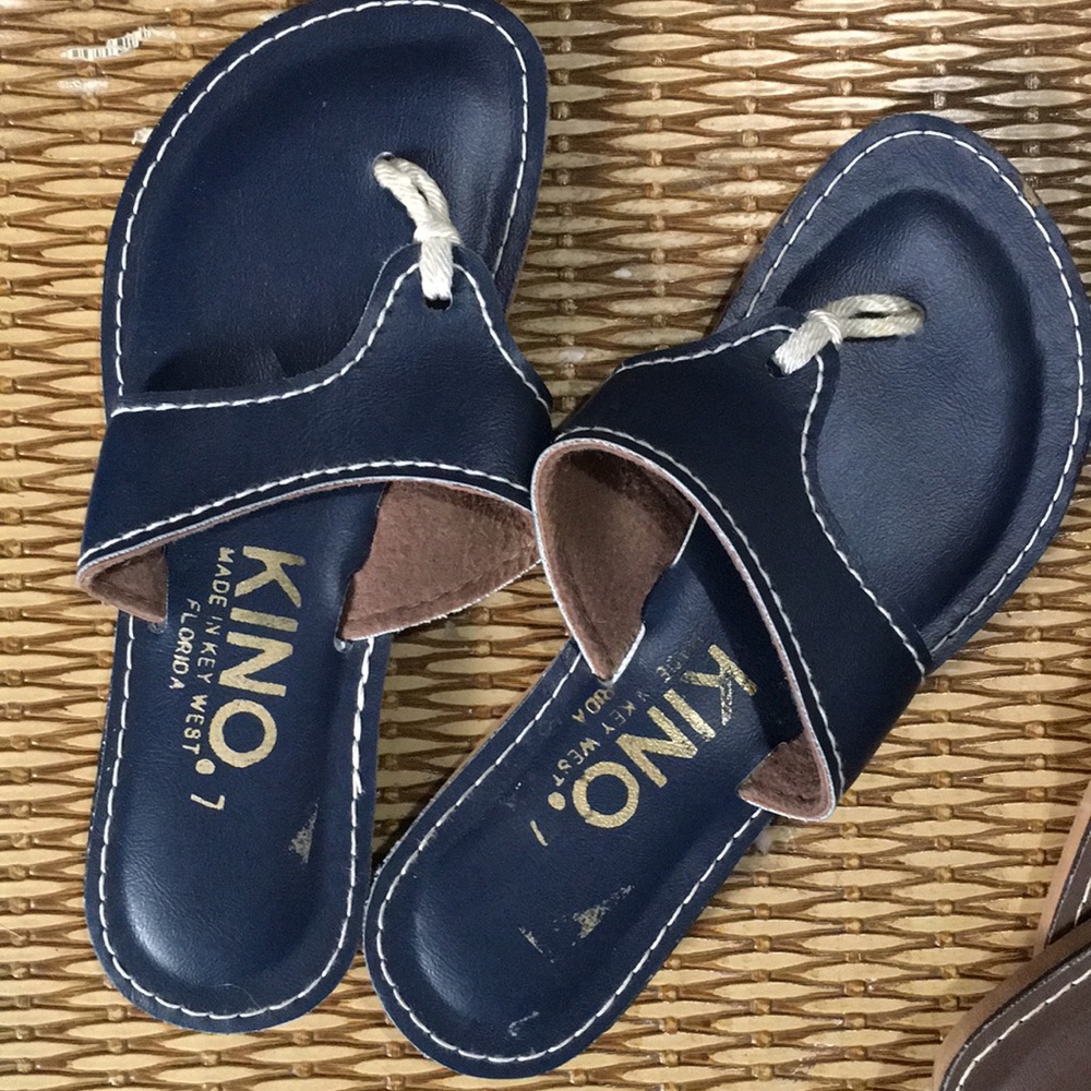 Blue kino sandals